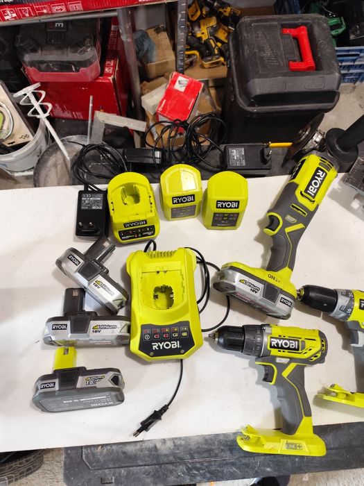 Промо цена Сет акумулаторни машини Риоби RYOBI  18V