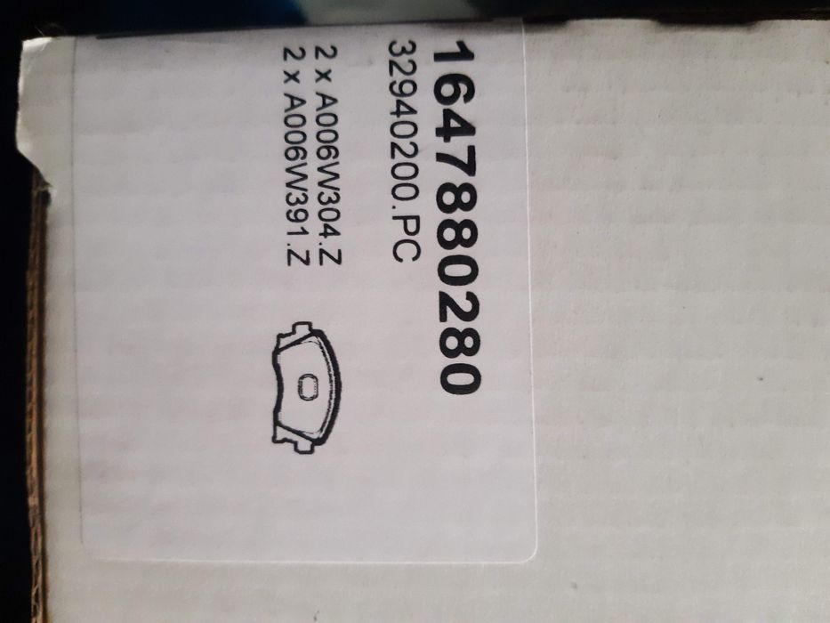 Placute frana FATA originale PSA Opel Peugeot Citroen Fiat 1647880280 (Noi)