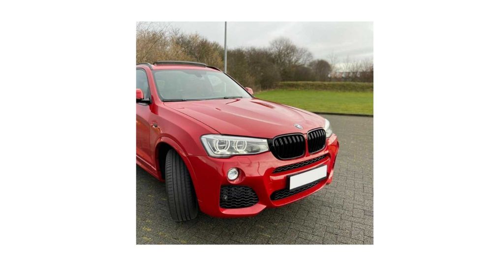 Set 2 grile duble, negru lucios, M Design pentru BMW X3 F25 Facelift