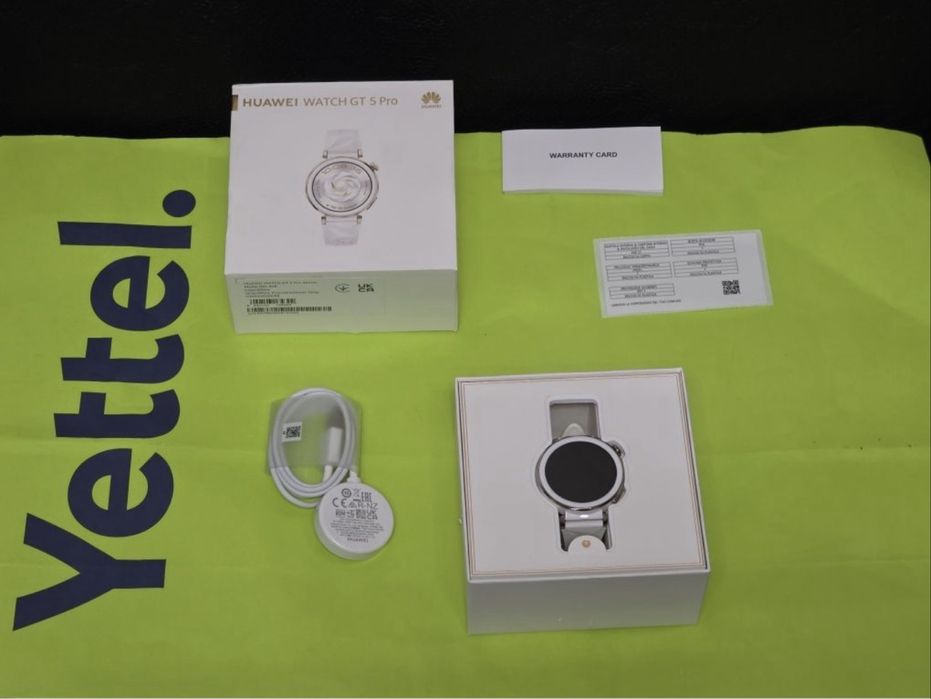 КАТО НОВ 42mm Huawei watch GT 5 Pro Yettel Гаранция 2026 White gt5