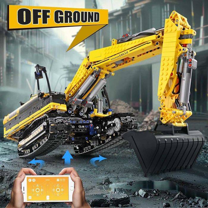 Set constructie, excavator, jucarie tip lego technic, Mould King