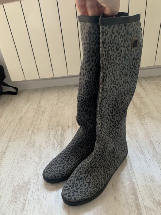 Vand cizme cauciuc animalprint