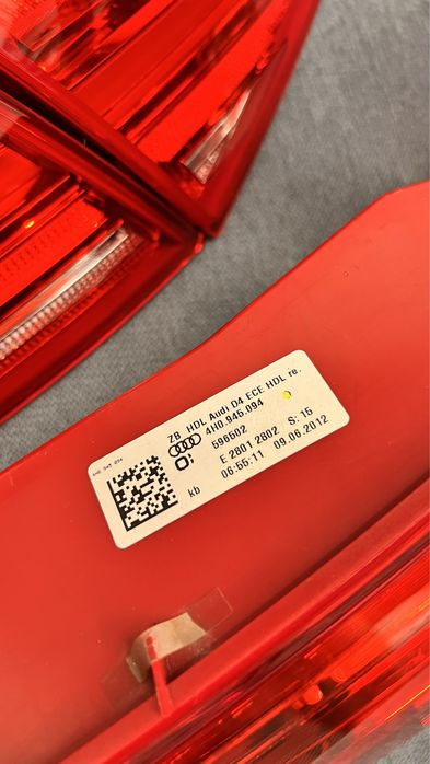 Set lampi spate LED Audi A8 4H 2011-2014, stare foarte buna