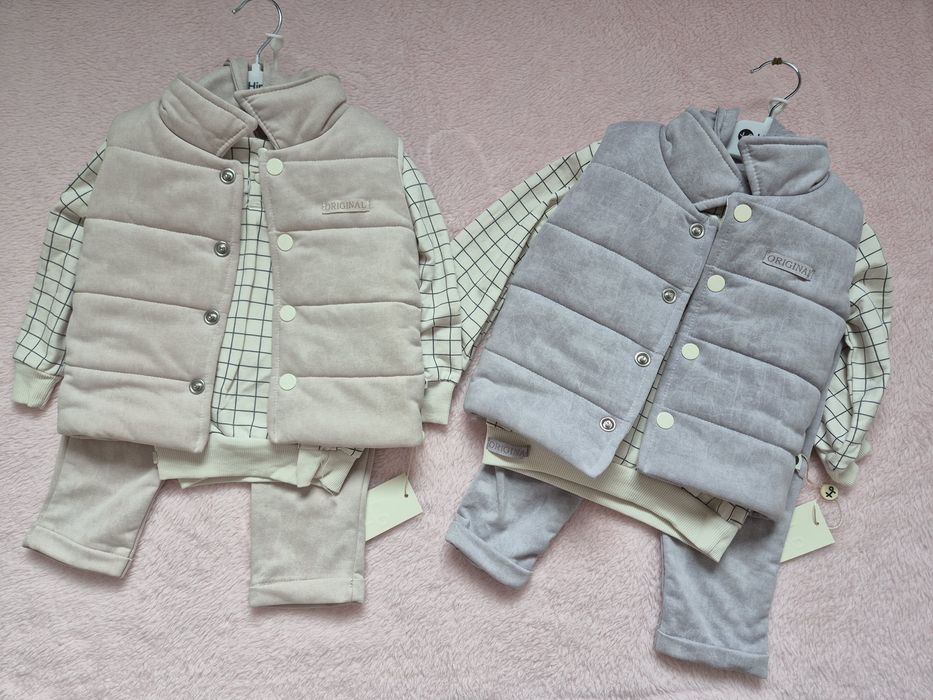 Памучни комплекти от три части за момче