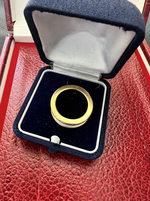 Inel/Verigheta argint cu pietre quartz, placat cu aur ,stare f buna!