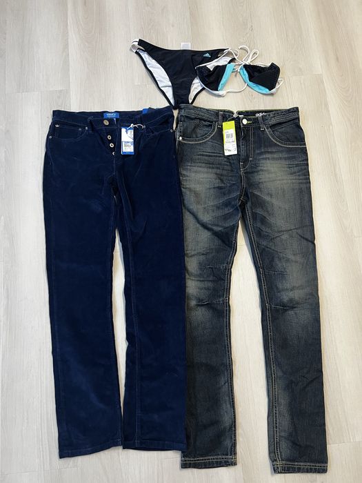 Blugi, jeans adidas neo si catifea, costum baie NOI- cu eticheta