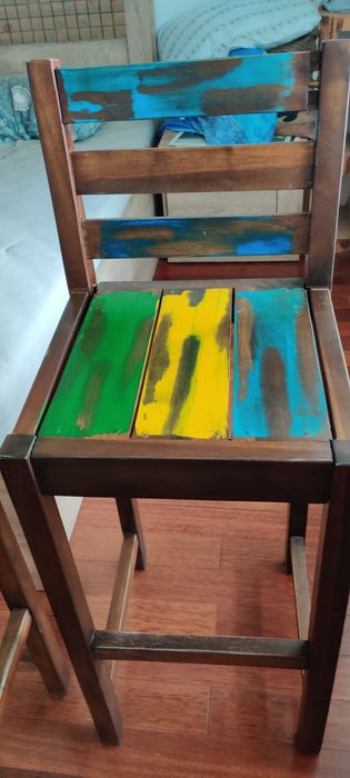 Дървени бар столове