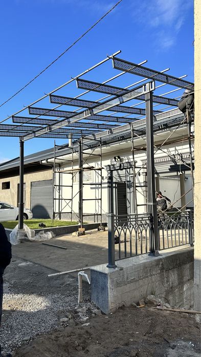 Цех. Навес казирка огрождения решётка дарвоза