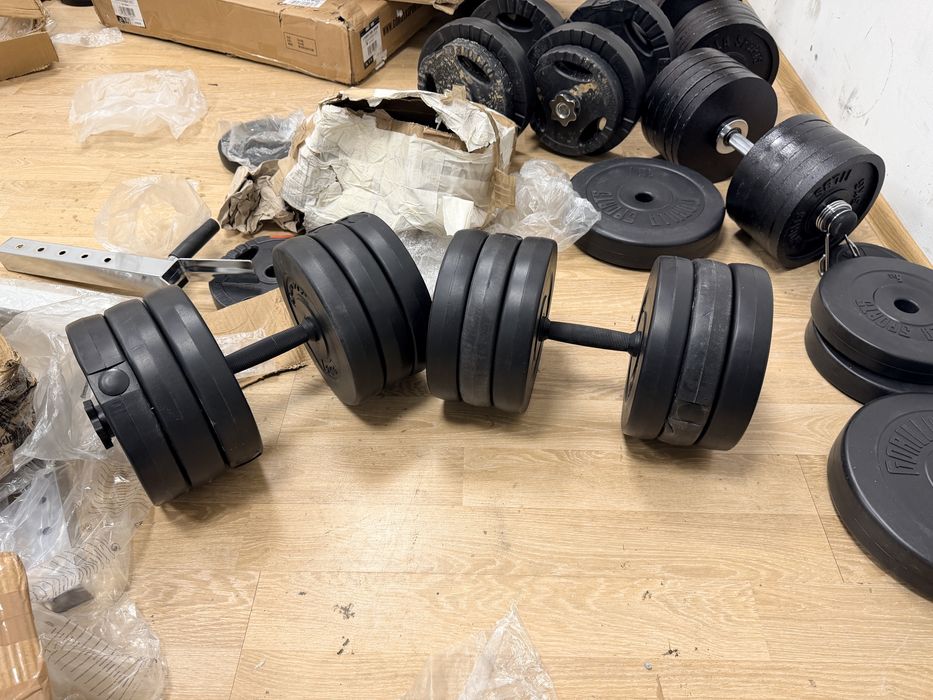 Gantere reglabile set 60 kg, 30 kg+30 kg=70 kg, Noi,Pret promo 450 lei