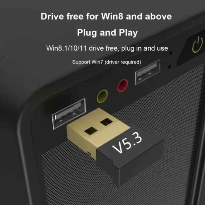 Bluetooth v5.3 адаптер, подключение Bluetooth устройств. Доставка.
