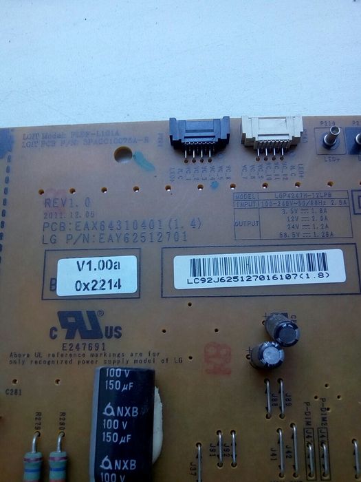 Плата на телевизор