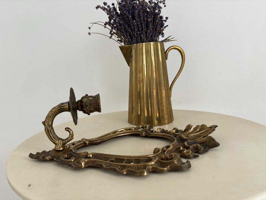 frumos suport lumnare din bronz secol XIX de perete candelabru aplica