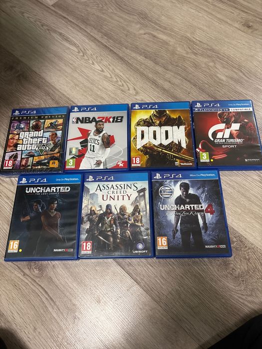 PS4 – GTA V, Uncharted, DOOM, NBA 2K18, Gran Turismo, Assassin’s Creed