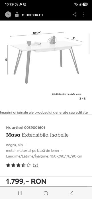 Masa extensilbila Moemax