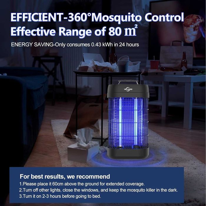 VIFLYKOO UV лампа против насекоми 18 W с UV резервна крушка