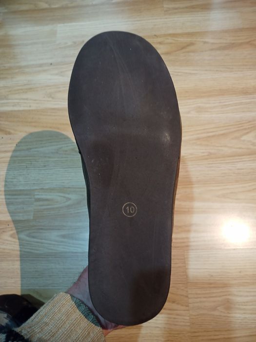 Papuci ghete Fortuna din piele întoarsă cu blană naturală de oaie 44