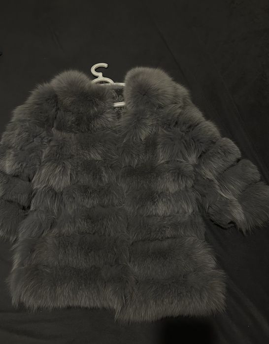 Шуба писец натуральная серая