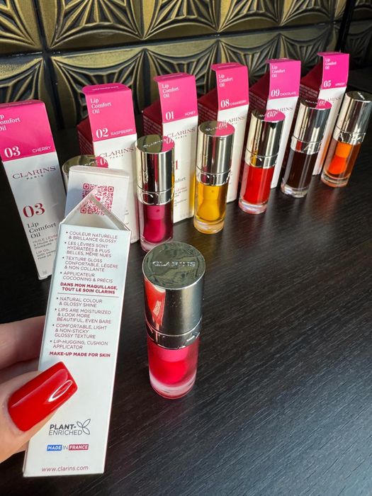 Clarins Lip Comfort Oil noi originale, ulei pentru buze cu efect de hidratare, make up, machiaj buze lip gloss, cosmetice clarins