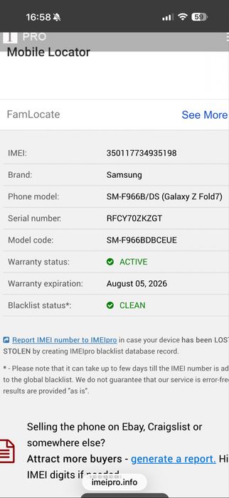 Samsung Z Fold 7 / 512gb