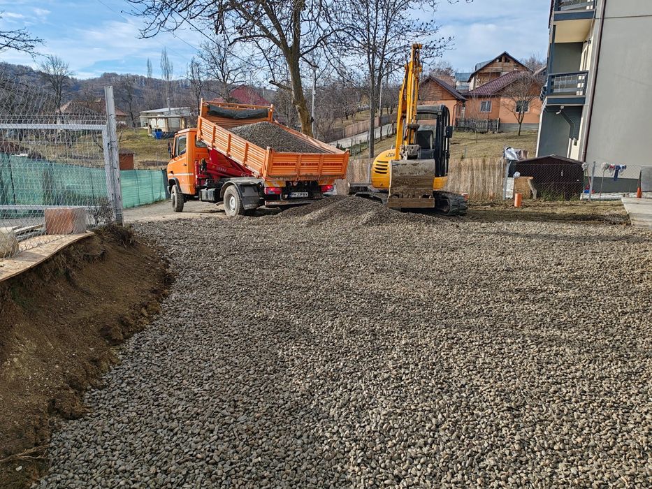 Inchiriere utilaje . Buldo excavator , compactor, autobasculante