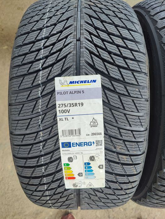 2 Нови зимни гуми 275/35R19 Michelin Pilot Alpin 5*(BMW) XL 100V M+S 3PMFS RFID с борд