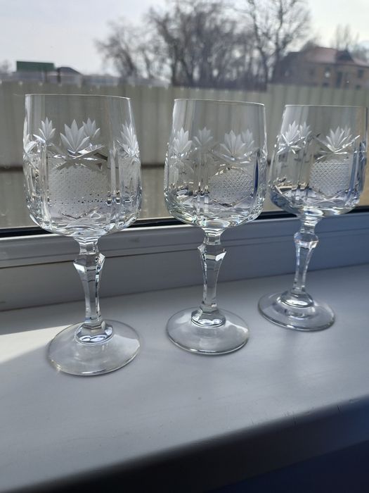 Югославия фужеры хрустальные винтажные Ананас