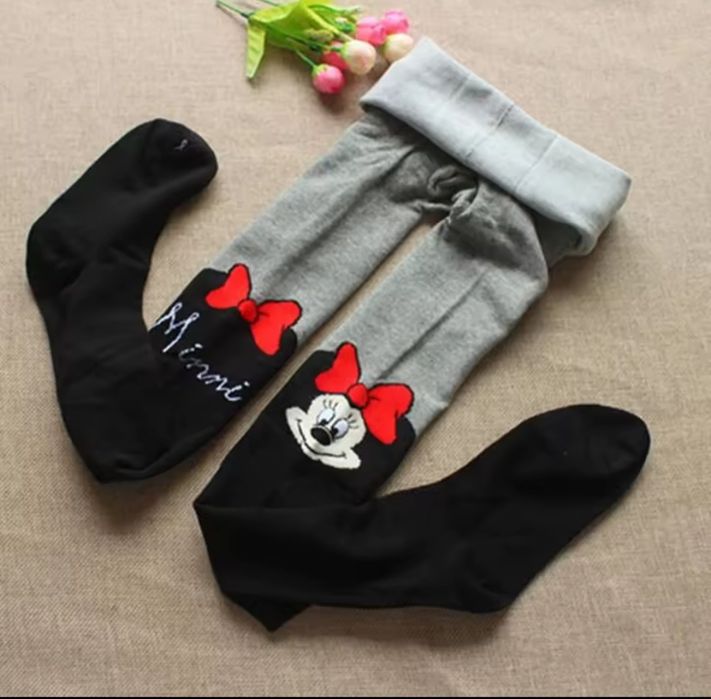 Детски плътни памучни чорапогащници за момичета