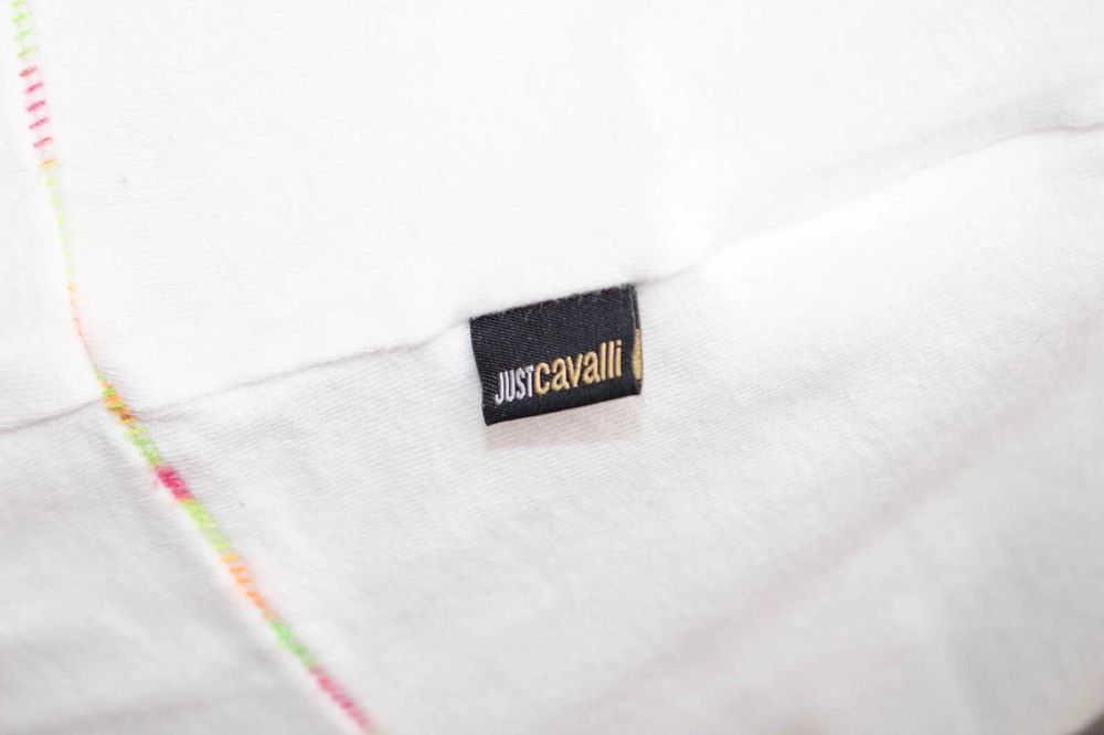 Just Cavalli оригинална дамска блуза бяла с крокодил M-L