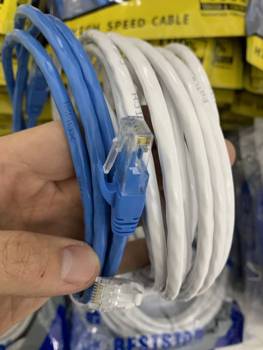 Aksiya! 15m Lan internet optika kabel! Лан кабел! Пачкорд для интернет