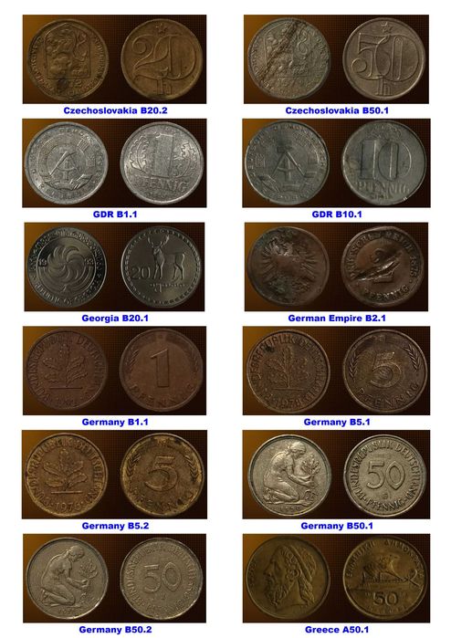 127 монети (вкл. 6 сребърни) 1839 г - 2022 г от 27 държави