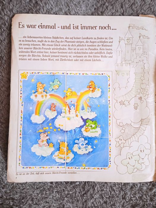 PANINI Care Bears - стар албум за стикери Панини от 80-те години