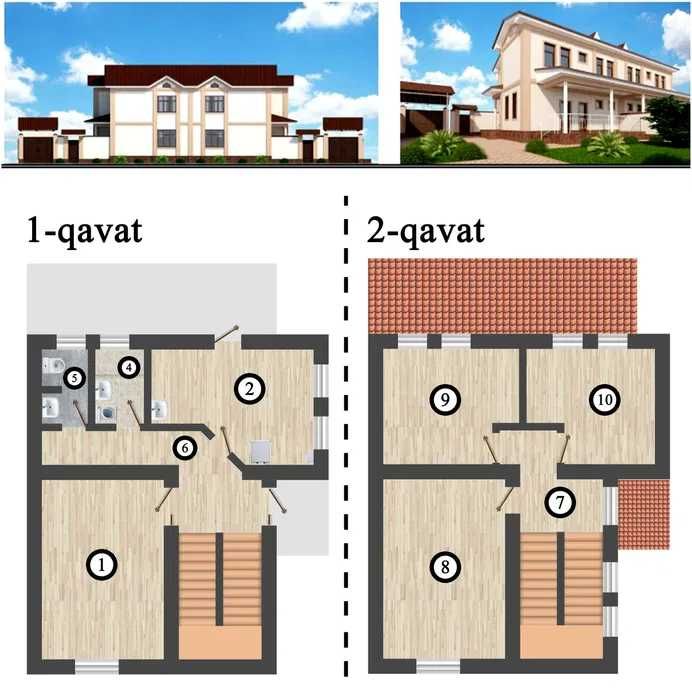 Коттедж двух этажный 4-х ком. 4 соток