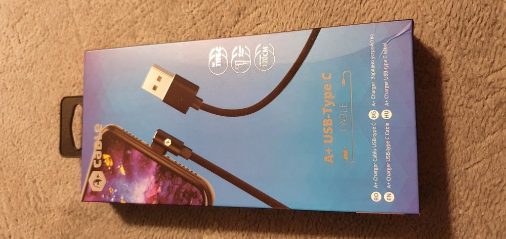 Cablu A+ incarcare-sincronizare, gaming design, Type C, 1.2 m