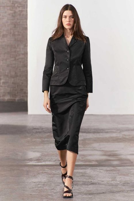 Комплекти Зара зелен 100 % вълна и черен полиамид НОВИ с етикет