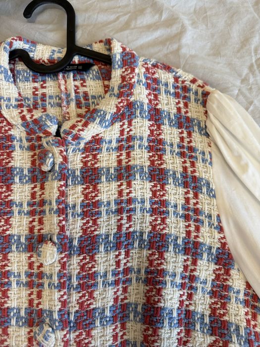 ZARA Риза с плетиво детайл