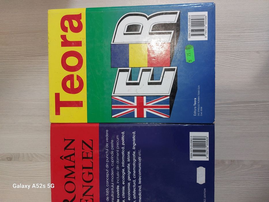 Set Dicționare Teora: Englez-Român (70.000 cuvinte) și Român-Englez (Leon Levițchi)