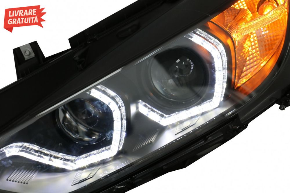 Faruri Full Angel Eyes LED DRL BMW 3 Series F30 F31 Sedan Touring (10.
