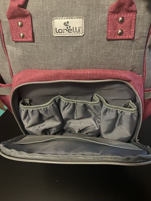 Раница за бебешки принадлежности за количка Lorelli Tina, Pink Grey