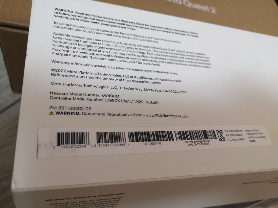 Обменяю Очки виртуальные Meta Quest 2 256 GB .