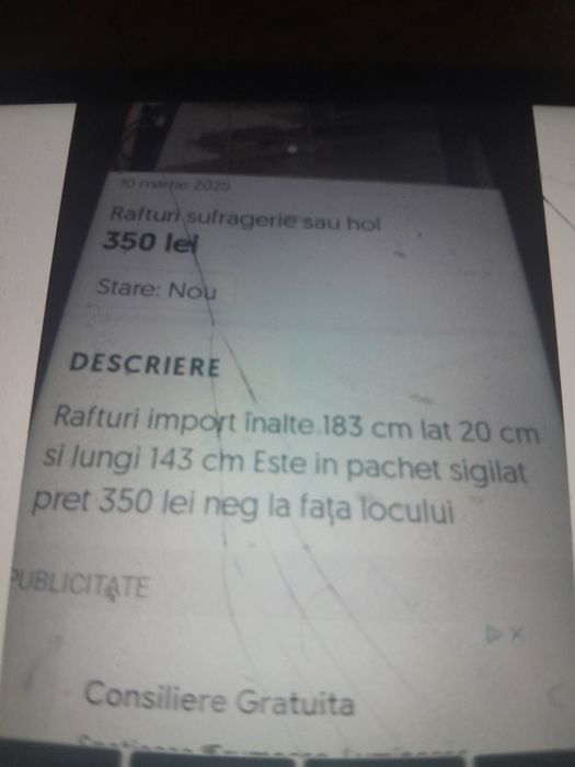 Raft mobila sufragerie