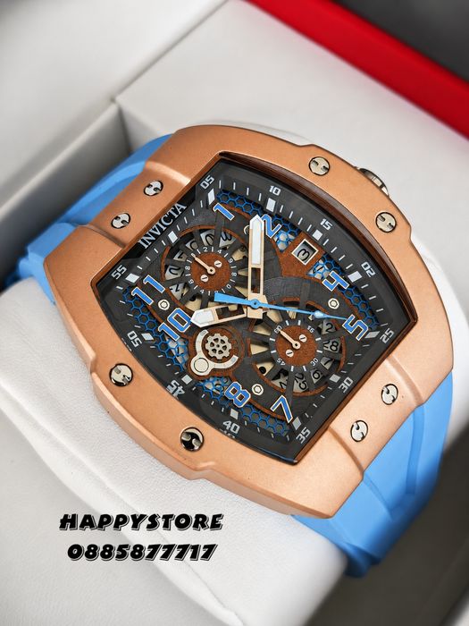 INVICTA Racing Strada Rose Gold Blue 47 mm, Инвикта нов мъжки часовник
