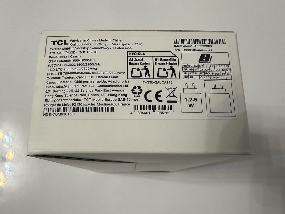 Telefon Smart TCL 501, Neverlock, Nou, Sigilat