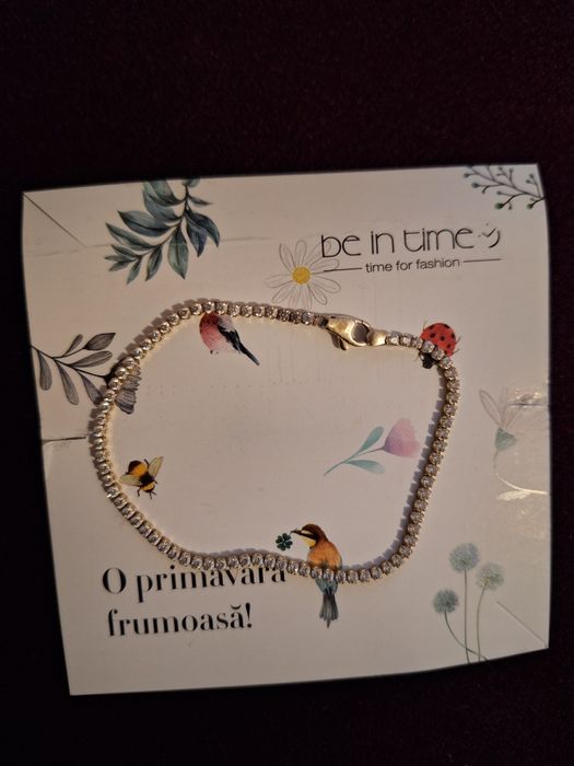 Brățară tennis aur 14K cu zirconia- purtata rar