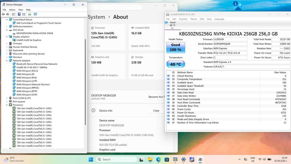 Dell Latitude 7430 FHD IPS i5-1245U/256GB/16GB