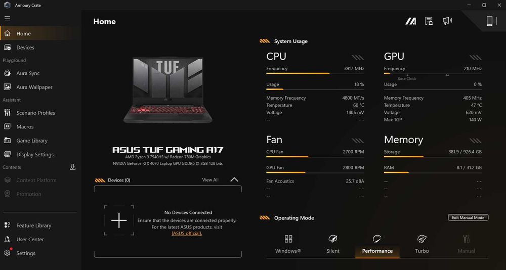Лаптоп ASUS TUF Gaming A17