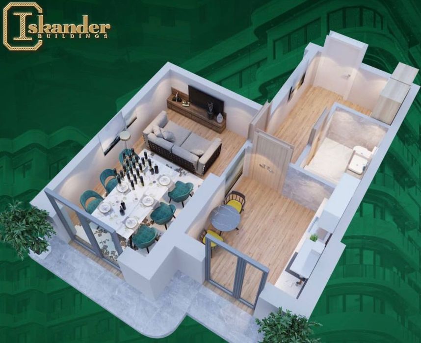 Zarafshon shahridagi Iskander Buildingda 1 xonalik uy sotiladi!