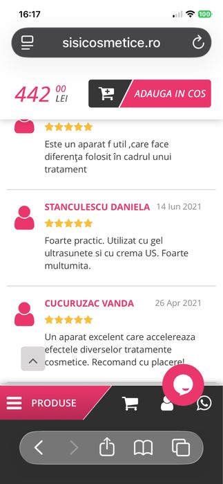 Aparat ultrasunete  portabil Sisi Cosmetice nou