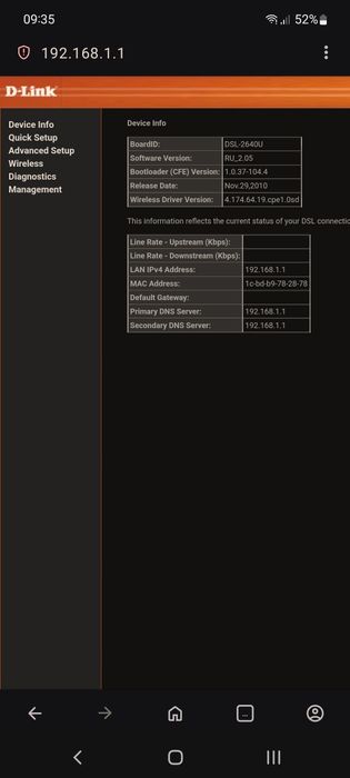 ADSL роутер D-Link DSL-2640U
