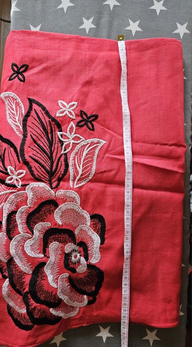 Rochie Sweet Miss roșie cu broderie