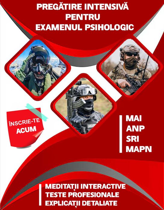 Meditații pentru admiterea la examenul psihologic MAI, ISU, SRI, MApN